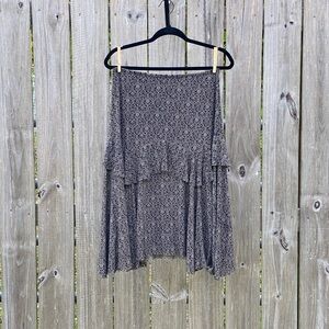 Studio M Black and Cream Tiered Skirt